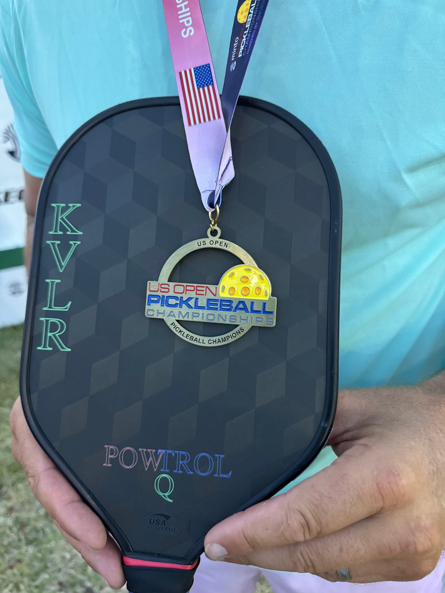 KVLR POWTROL-Q  First of Its Kind Combination Pickleball Paddle - Orange