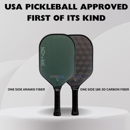 KVLR POWTROL-Q  First of Its Kind Combination Pickleball Paddle - Green