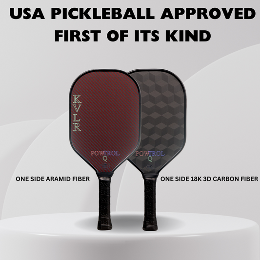 KVLR POWTROL-Q  First of Its Kind Combination Pickleball Paddle - Red