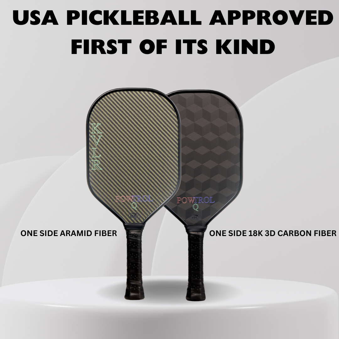 KVLR POWTROL-Q  First of Its Kind Combination Pickleball Paddle - Yellow