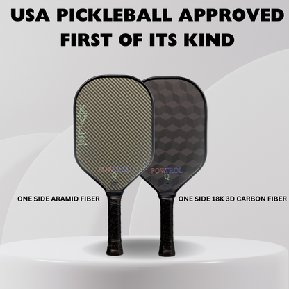 KVLR POWTROL-Q  First of Its Kind Combination Pickleball Paddle - Yellow
